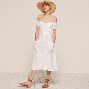 NWOT Reformation White Mariposa Dress Size 4